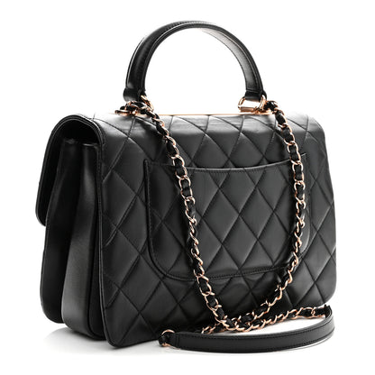 Chanel Lambskin Quilted Medium Trendy CC Flap Dual Handle Bag Black 3 of 10