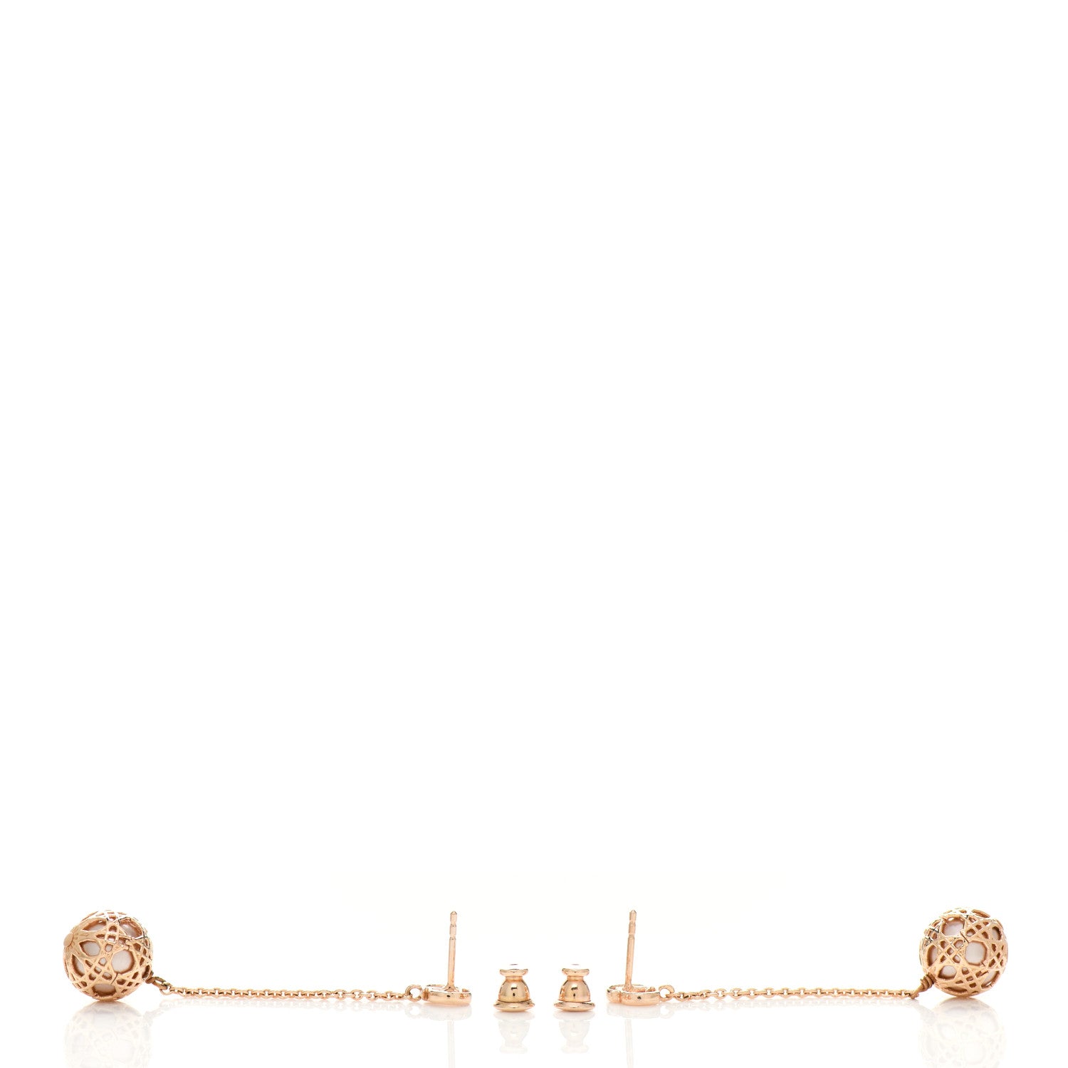 Christian Dior Pearl Secret Cannage Mise En Dior Tribales Dangle Earrings Rose Gold 3 of 3