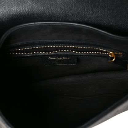Christian Dior Grained Calfskin Saddle Bag With Strap Black 5 of 10