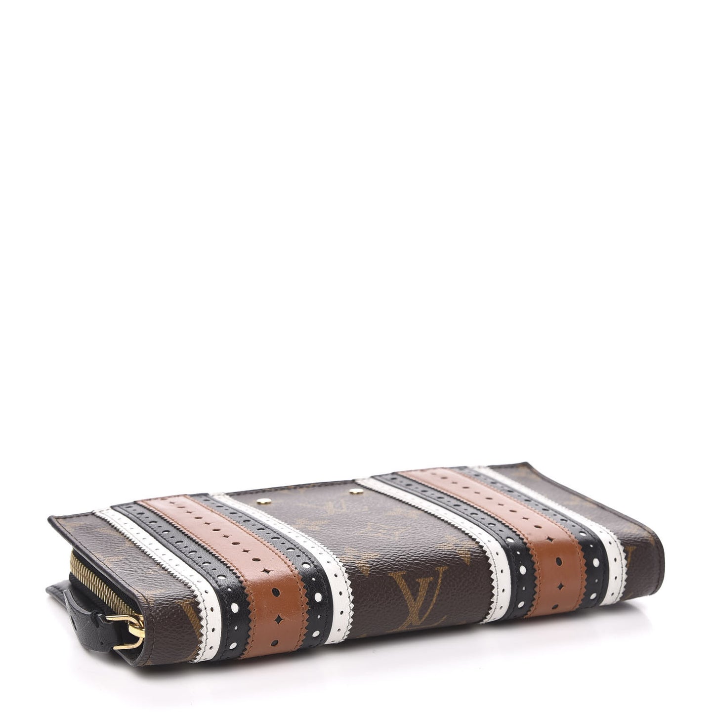 Monogram Brogue Steamer Zippy Wallet Brown