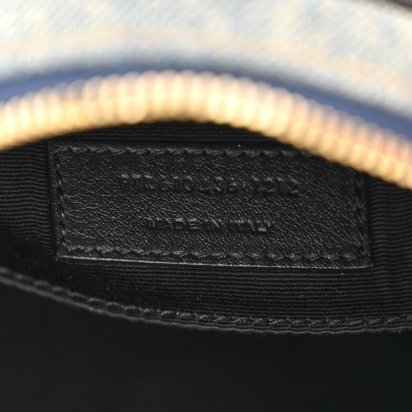 Denim Quilted Monogram Round Crossbody Bag Rodeo Blue
