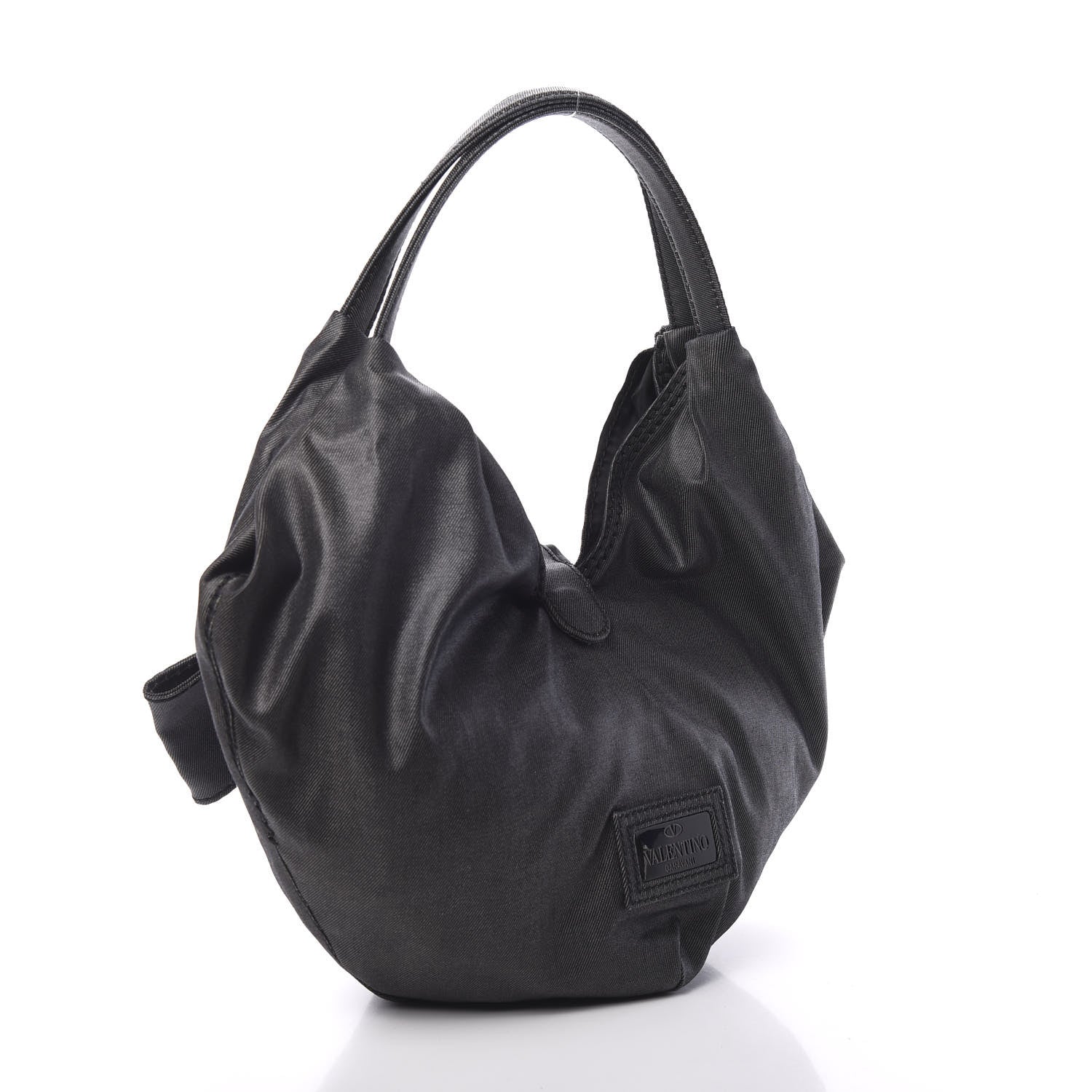 Valentino Garavani Denim 360 Bow Hobo Grey 2 of 11