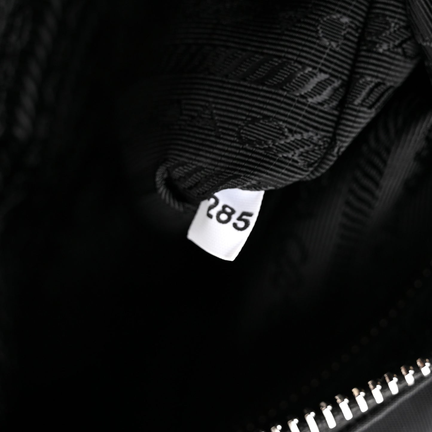 Tessuto Nylon Saffiano Mini Re-Edition 2000 Bag Black