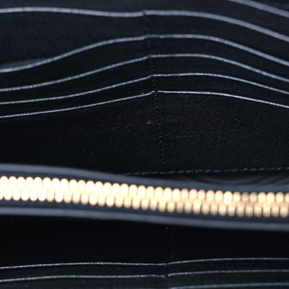 Saint Laurent Denim Matelasse Chevron Monogram Chain Wallet Blue Jeans 10 of 11