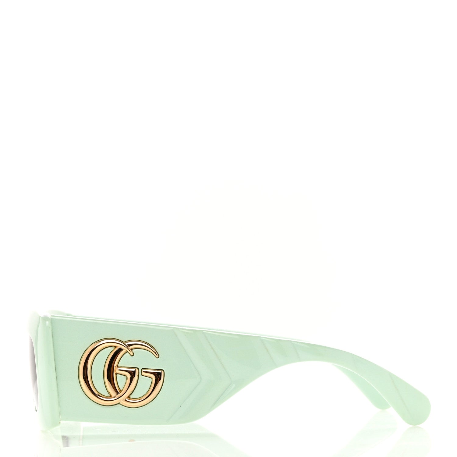 Gucci Acetate Rectangular Sunglasses GG0811S Green 3 of 7