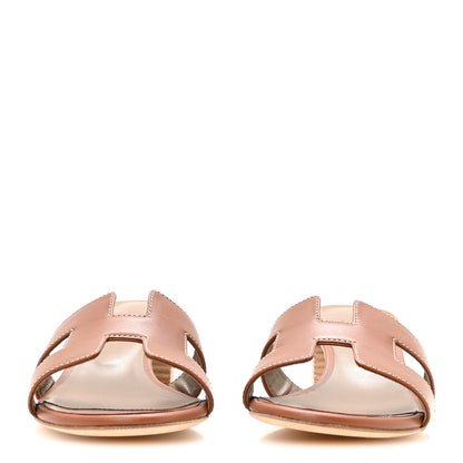 Hermes Calfskin Oasis Sandals 36.5 Gold 3 of 9