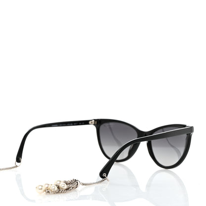Chanel Acetate Polarized Fantasy Pearl Cat Eye Sunglasses 5341-H-A Black 5 of 9
