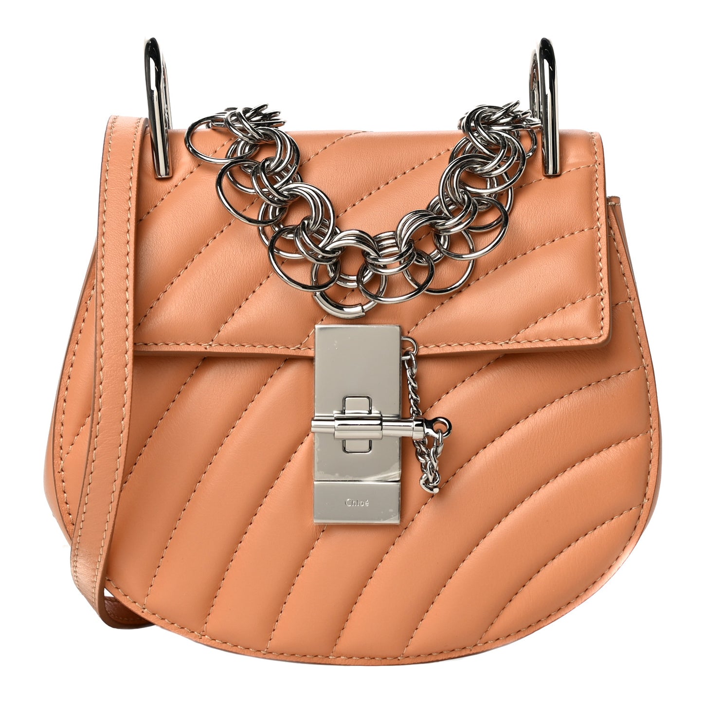 Calfskin Quilted Mini Drew Bijou Shoulder Bag Blushy Pink