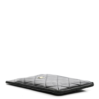 Chanel Lambskin Quilted Classic Flat Wallet Pouch Black 4 of 9