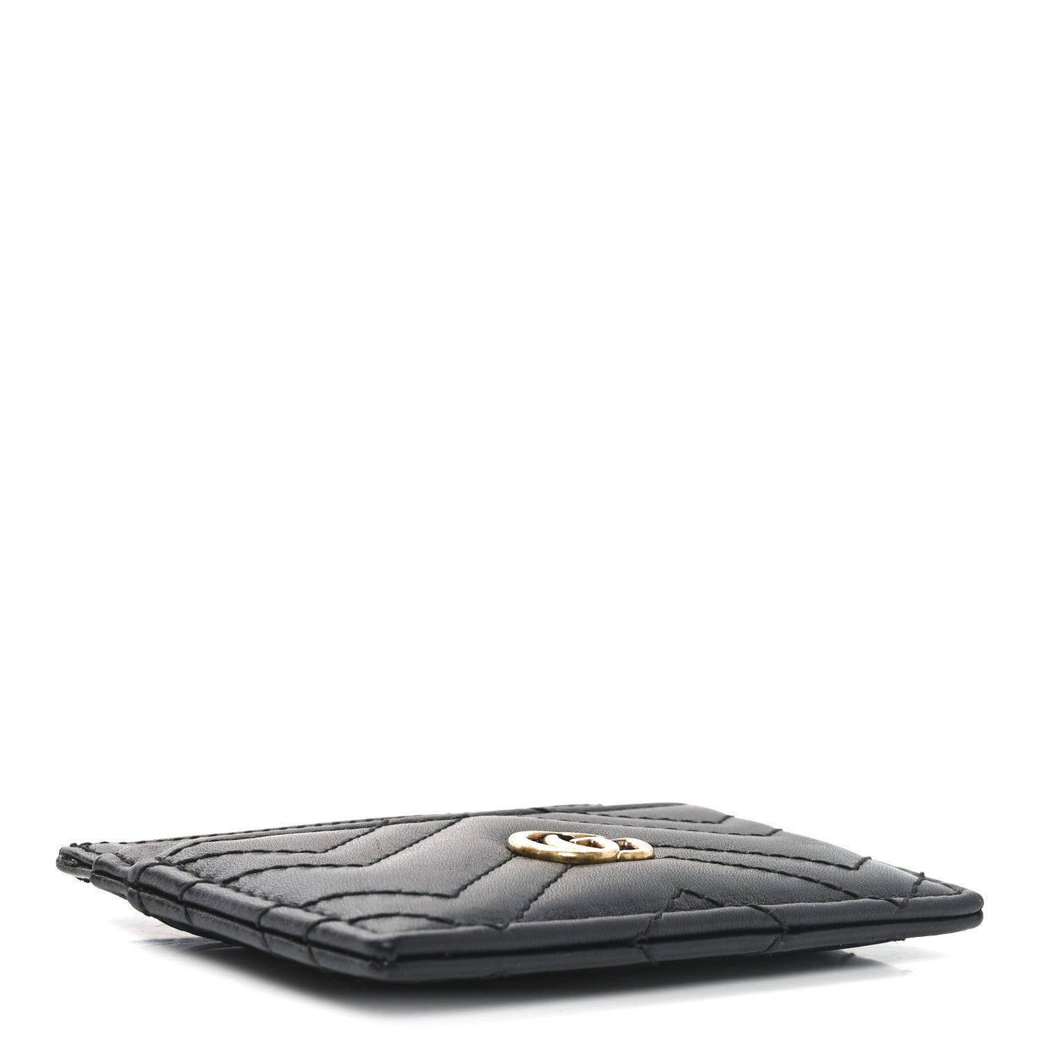 Gucci Calfskin Matelasse GG Marmont Card Holder Black 4 of 7