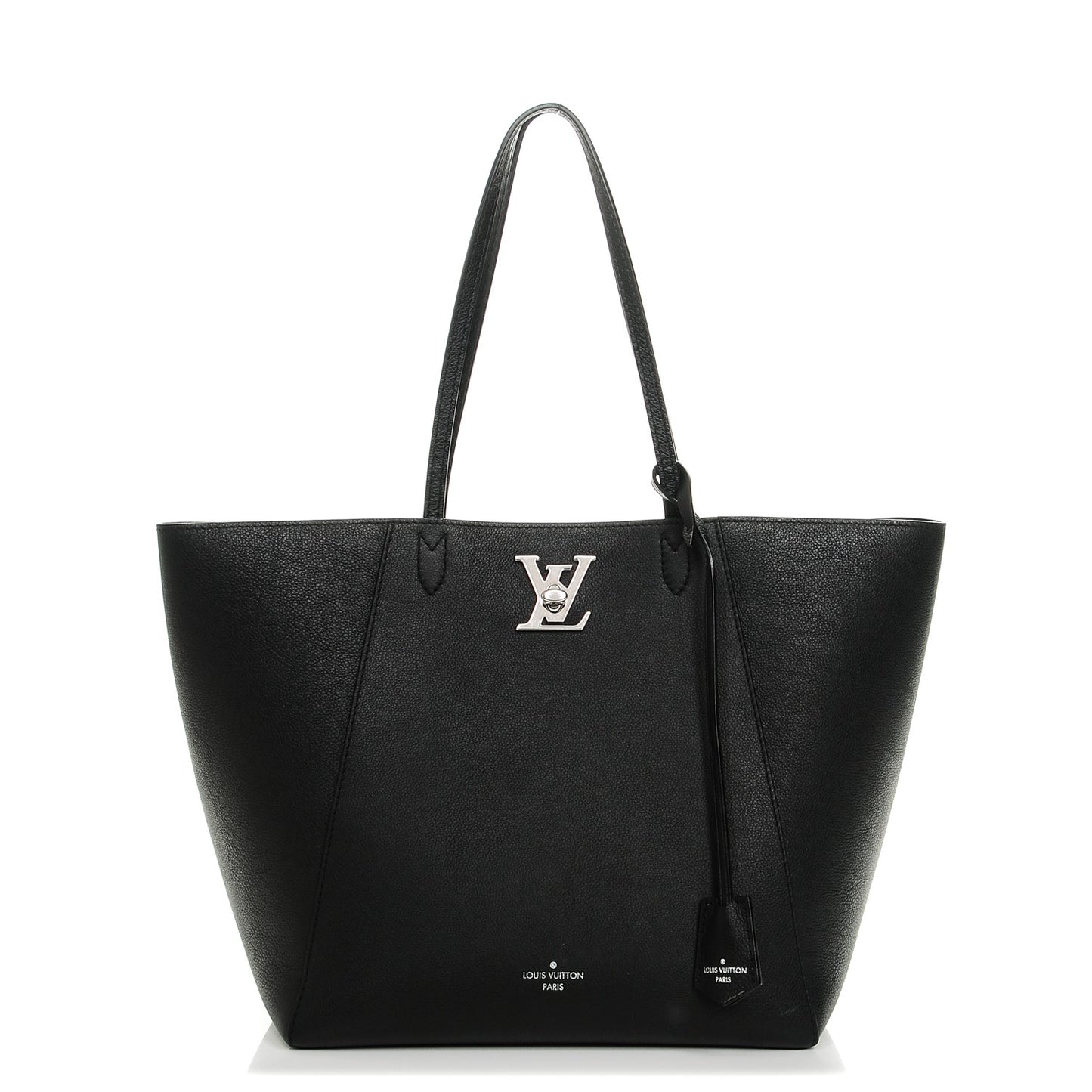 Calfskin Lockme Cabas Black