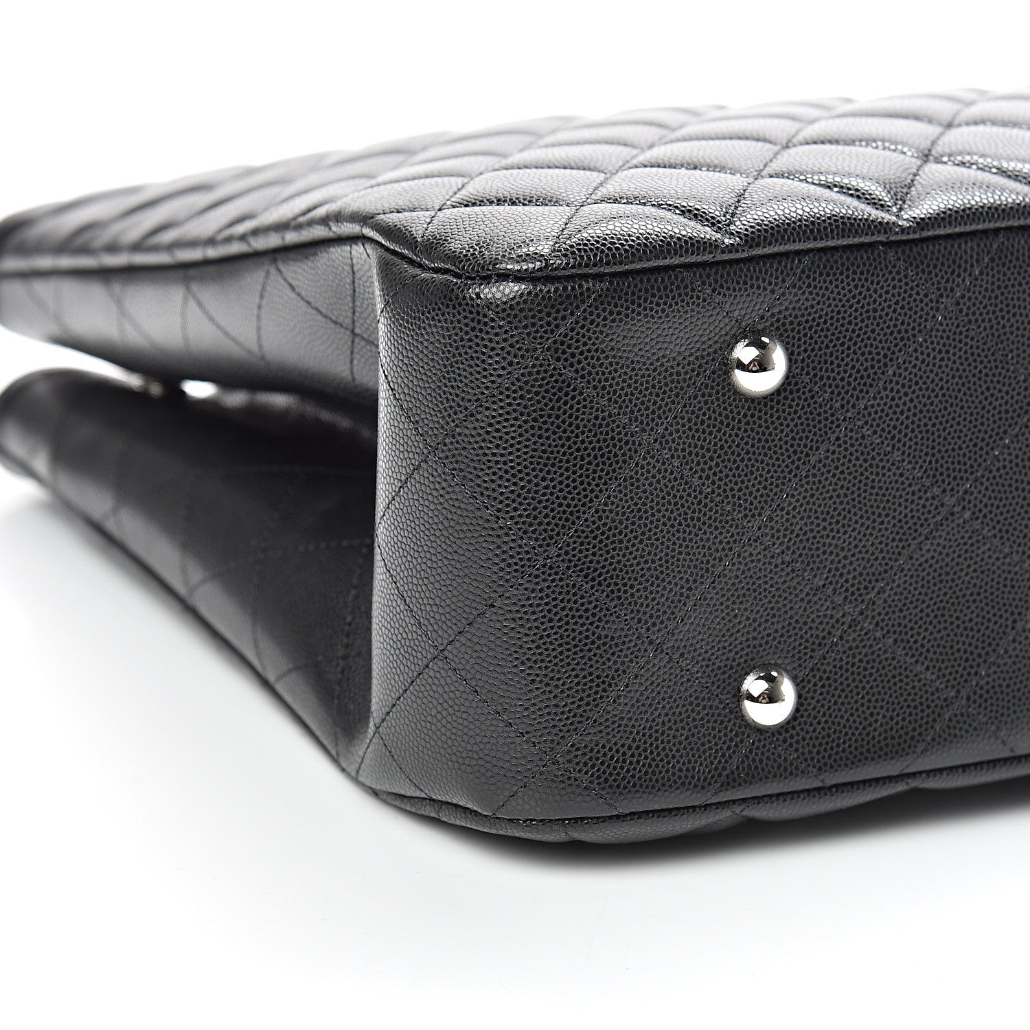Chanel Calfskin Quilted Large CC Shopping Tote Black 8 of 9