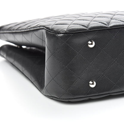 Chanel Calfskin Quilted Large CC Shopping Tote Black 8 of 9