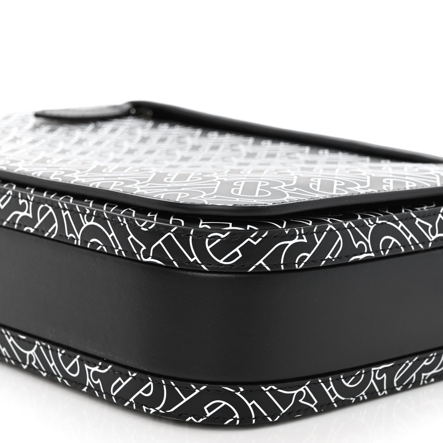 Calfskin Monogram TB Print Messenger Bag Black White
