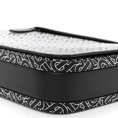 Burberry Calfskin Monogram TB Print Messenger Bag Black White 9 of 9