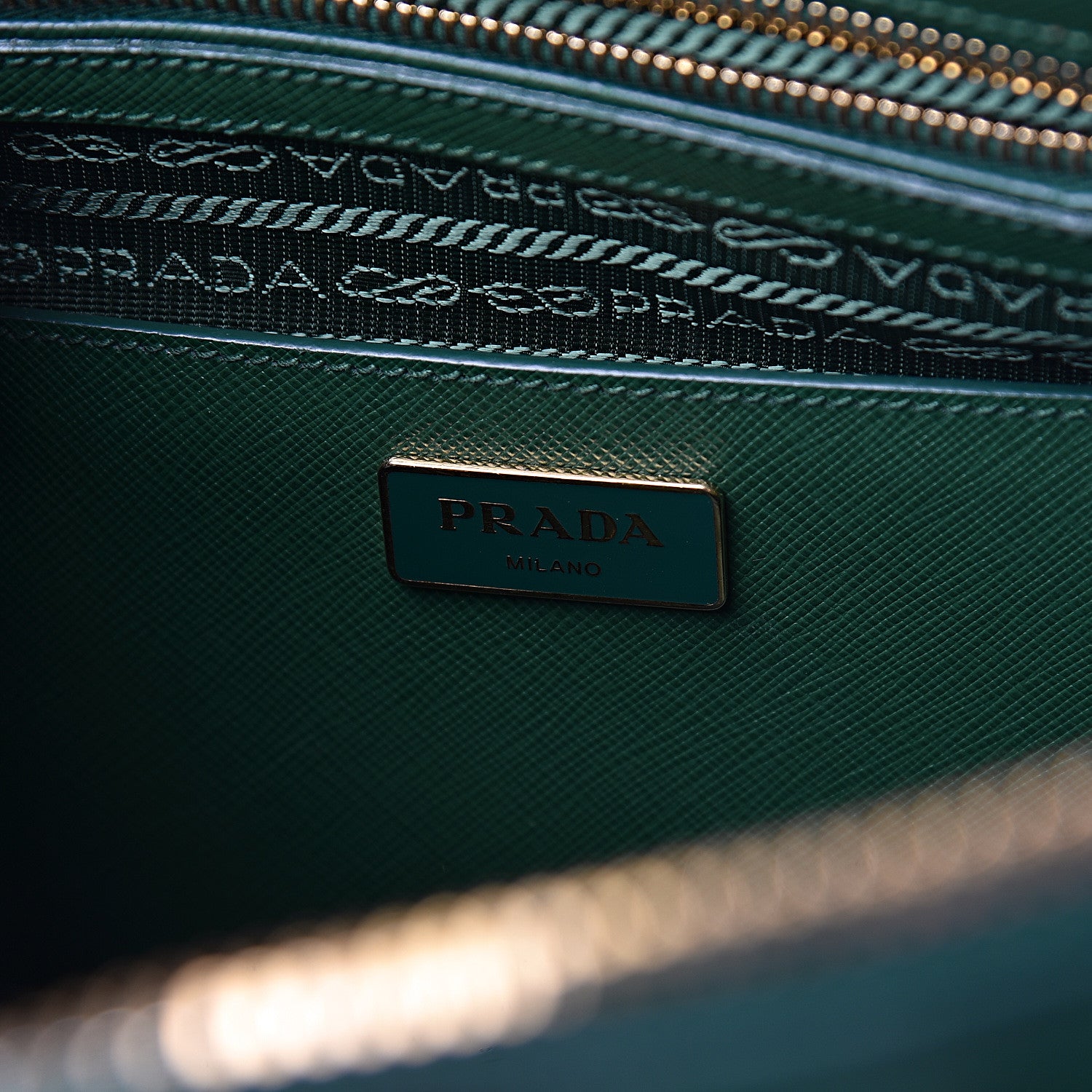 Prada Saffiano Lux Large Promenade Tote Biliardo 7 of 19