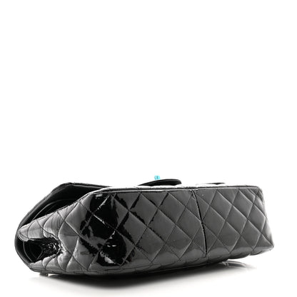 Chanel Patent Quilted Jumbo Double Flap Black 4 of 12