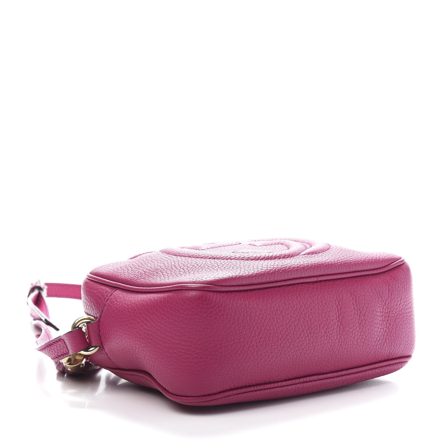 Pebbled Calfskin Small Soho Disco Bag Bright Bougainvillea