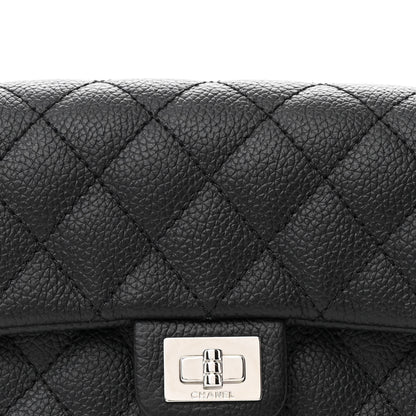 Chanel Grained Calfskin Quilted 2.55 Reissue Flap Belt Bag Clutch  Black 8 of 11