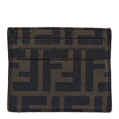 Fendi Zucca Spalmati Card Holder Tobacco Cioccolato 1 of 7