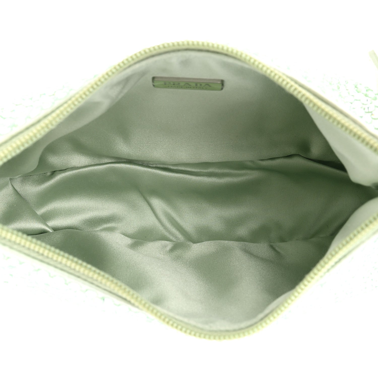 Prada Satin Crystal Mini Re-Edition 2000 Bag Acqua 5 of 8