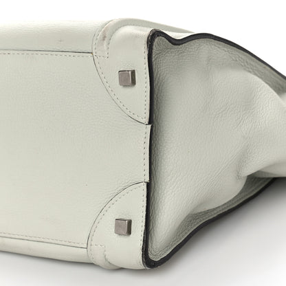 Celine Drummed Calfskin Mini Luggage Pebble Grey 7 of 14