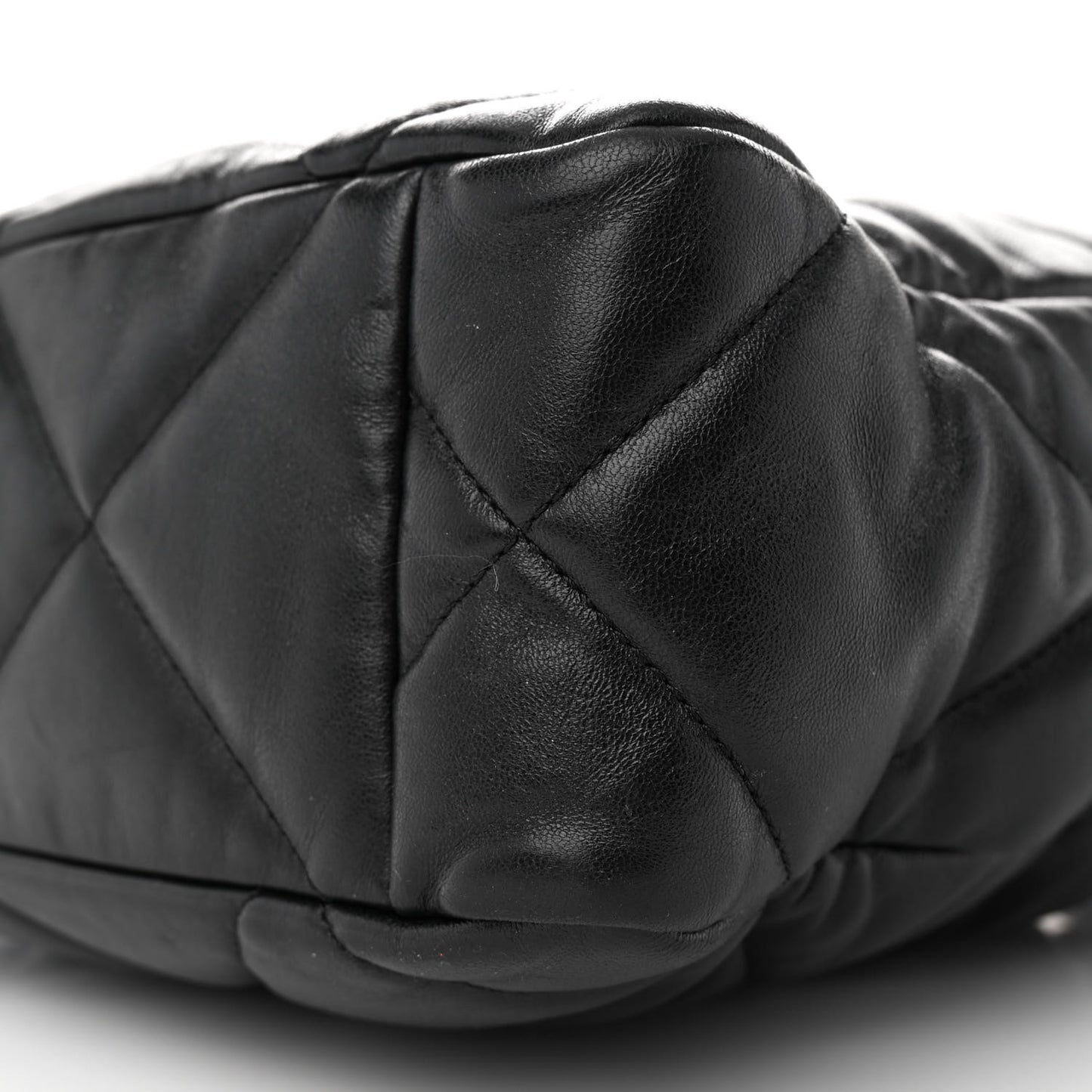 Lambskin Quilted Chanel 19 Shopping Bag Black