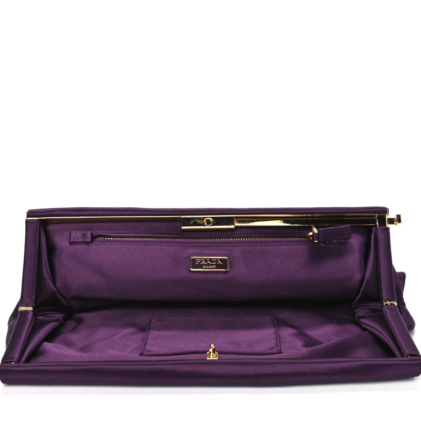 Satin Pochette Clutch Viola
