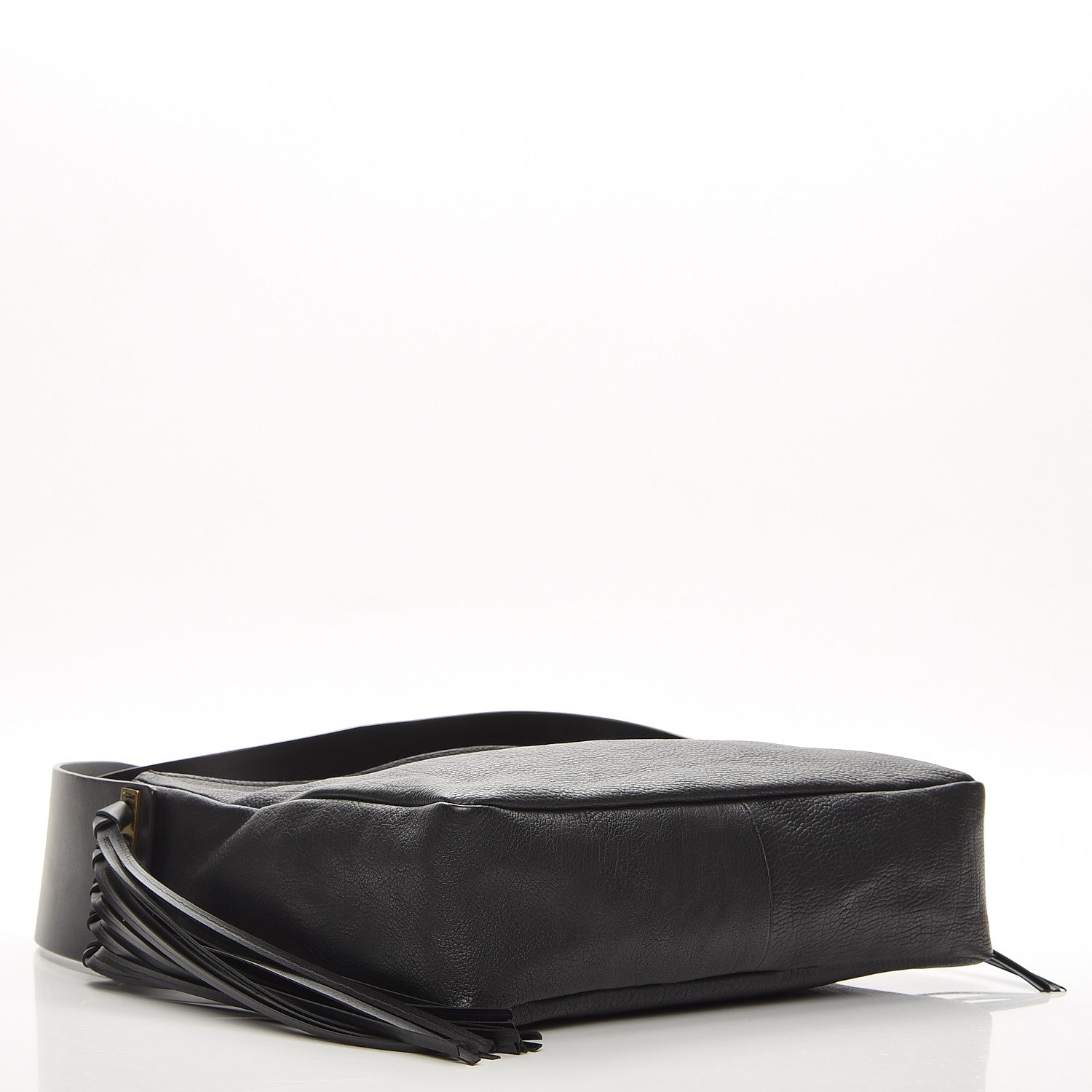 Lanvin Calfskin Tribale Fringe Shoulder Bag Black 4 of 7