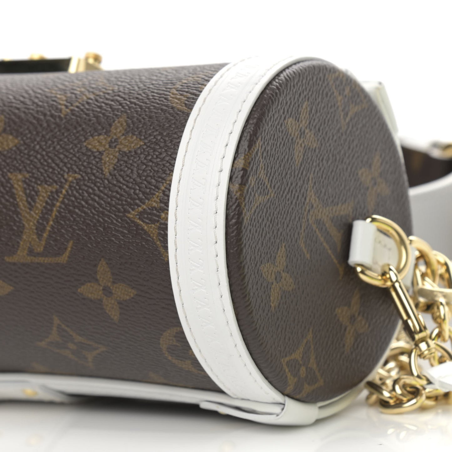 Monogram LV Match Papillon Trunk White
