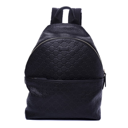 Gucci Guccissima Medium Classic Backpack Black 1 of 9