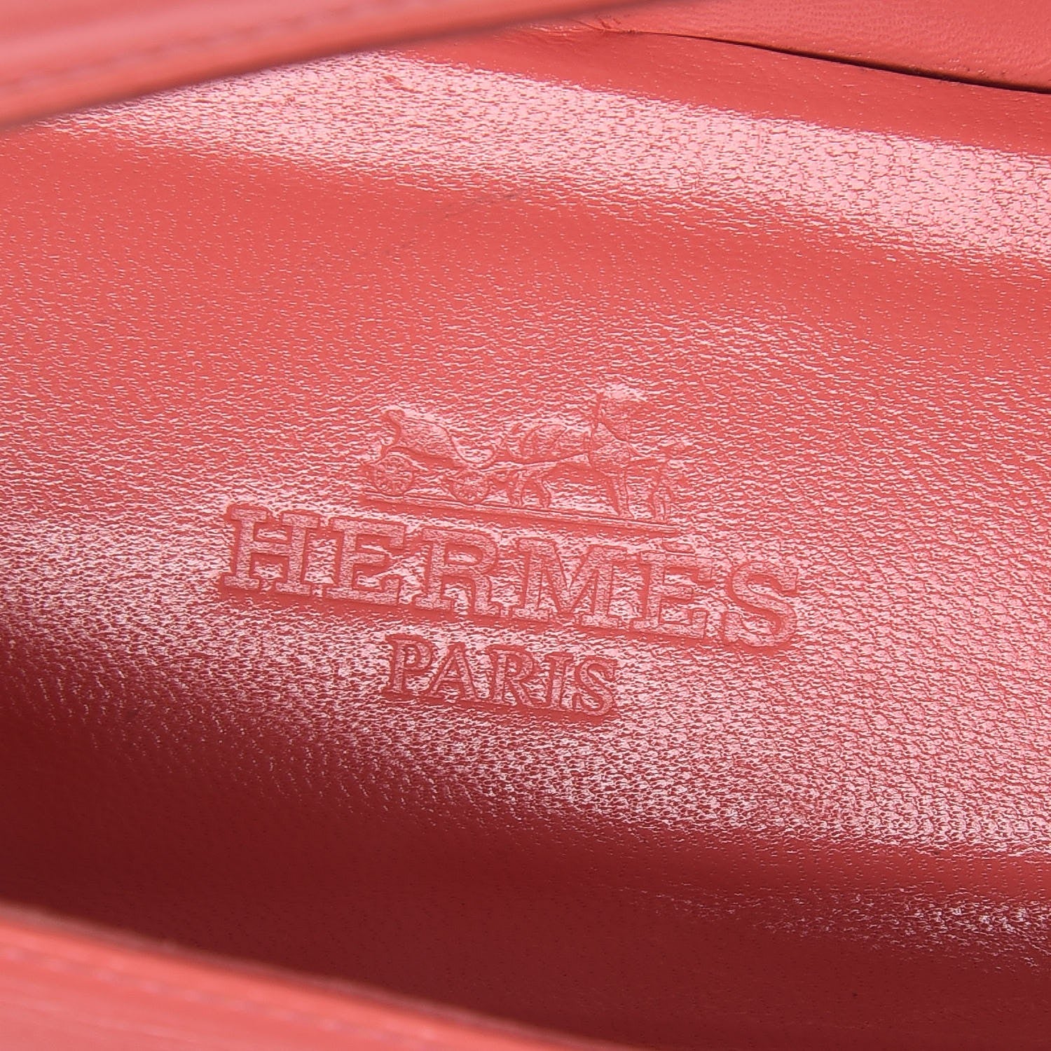 Hermes Calfskin Epsom Nice Ballerina Flats 37.5 Sorbet 7 of 10
