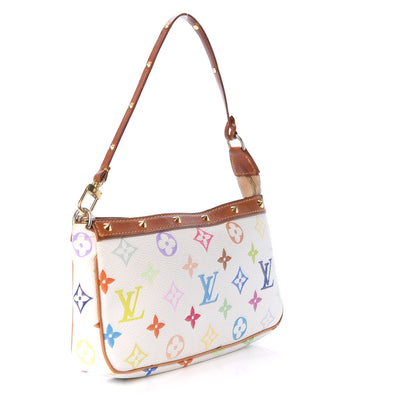 Louis Vuitton Monogram Multicolor Pochette Accessories White 2 of 14