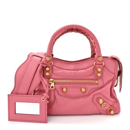 Balenciaga Agneau Giant 12 Gold Hardware Mini City Rose Bombon Raspberry 3 of 12