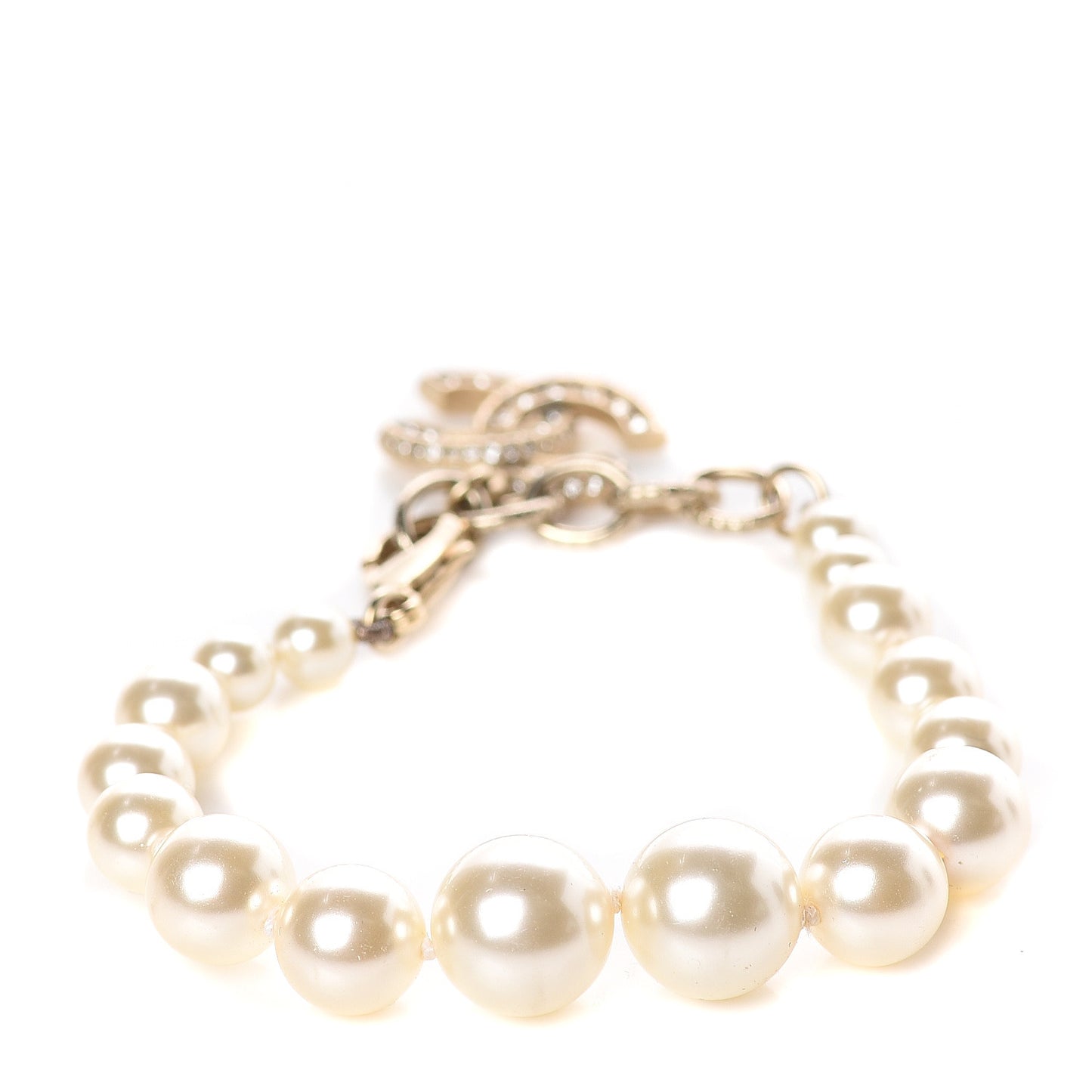 Pearl CC Bracelet Gold