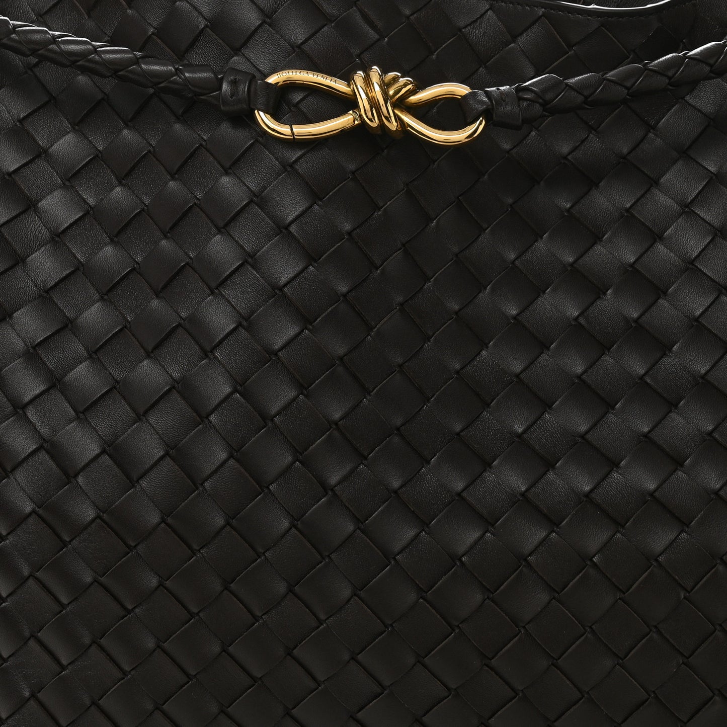 Nappa Intrecciato Large Andiamo Shoulder Bag Fondant
