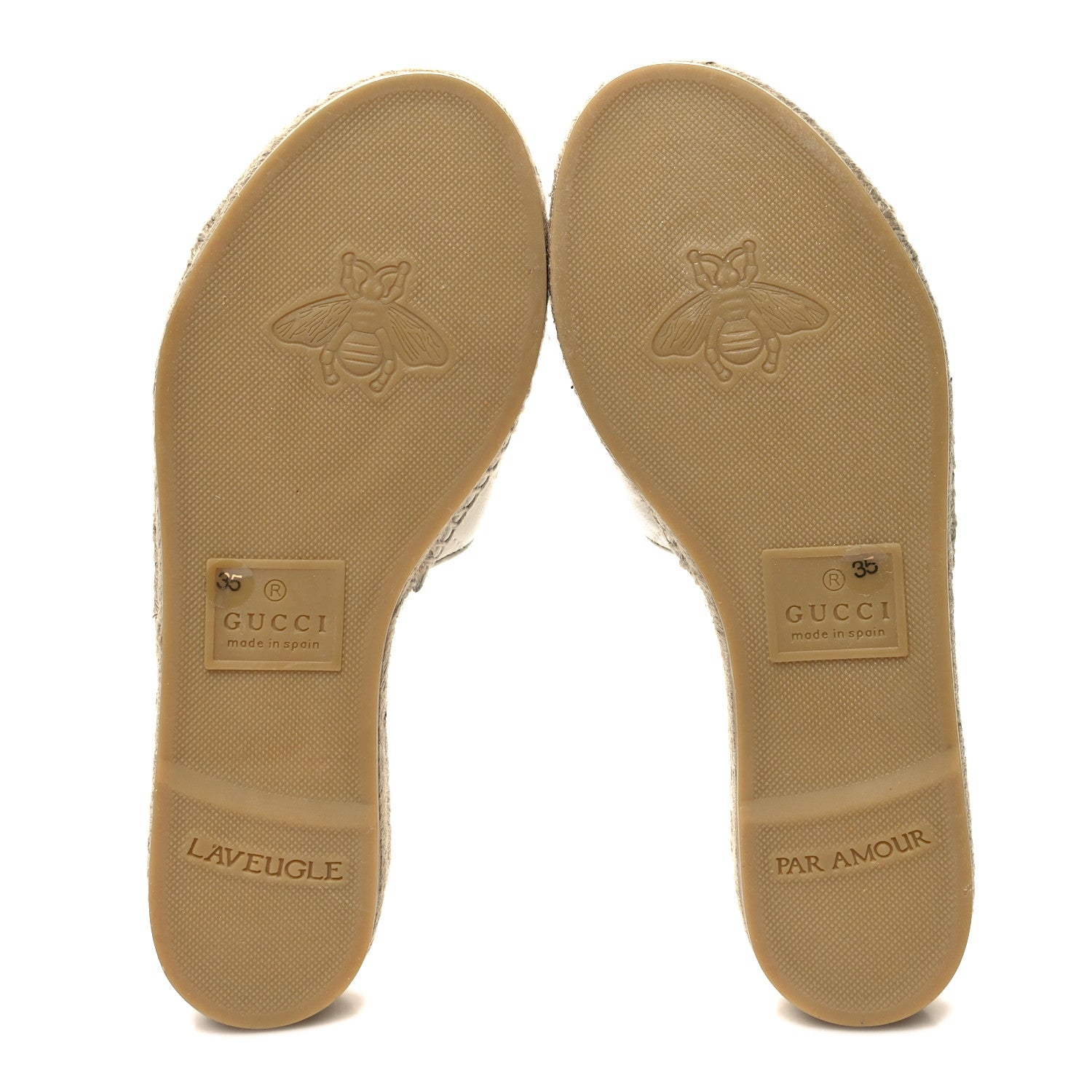 Gucci Nappa Matelasse GG Marmont Espadrille Slide Sandals 35 Great White 5 of 11