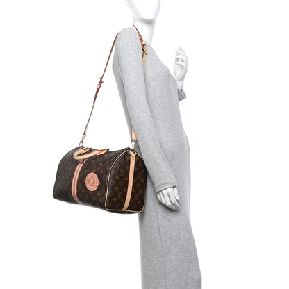 Louis Vuitton Mon Monogram Speedy Bandouliere 35 Light Pink Camel 2 of 9