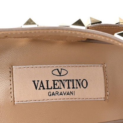 Valentino Garavani Patent Nappa Rockstud Ankle Strap 100mm Pumps 39 Brown Poudre 8 of 8