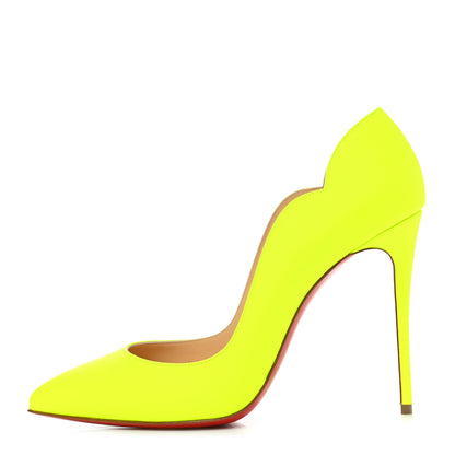 Christian Louboutin Calfskin Hot Chick 100 Pumps 38.5 Fluo 1 of 8