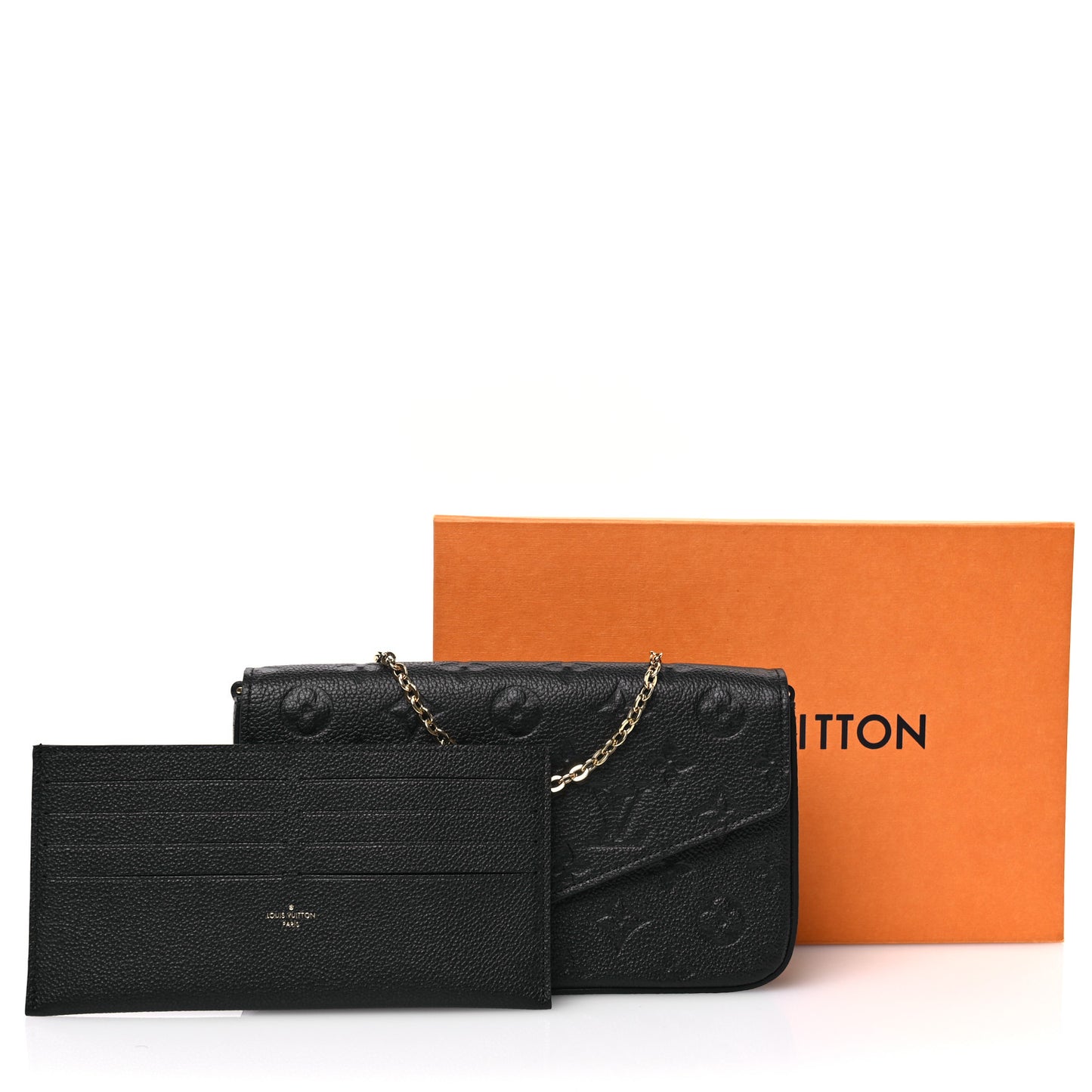 Empreinte Pochette Felicie Chain Wallet Black