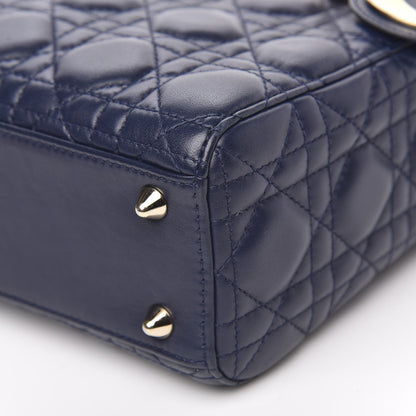 Christian Dior Lambskin Cannage Small Lucky Badges My Lady Dior Navy 8 of 11