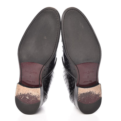 Louis Vuitton Calfskin Mens Mulholland Derby Lace Up Shoes 8 Black 7 of 13