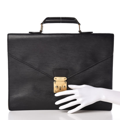 Louis Vuitton Epi Porte-Documents Briefcase Black 2 of 31