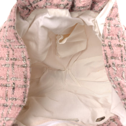 Chanel Tweed Boucle Knitting Bag Pink 5 of 9