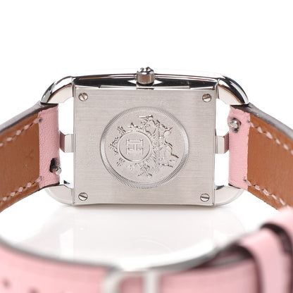 Hermes Stainless Steel Swift Diamond Pink Sapphire Mother of Pearl 23mm Cape Cod Quartz Watch Rose Sakura 4 of 5