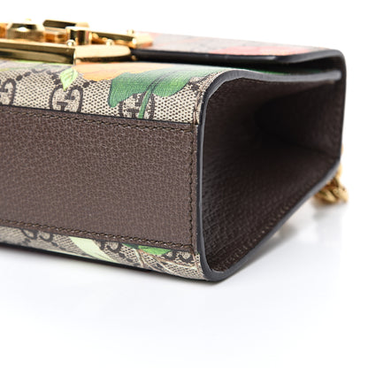 Gucci GG Supreme Monogram Tian Small Padlock Shoulder Bag Beige Multicolor New Acero 9 of 13