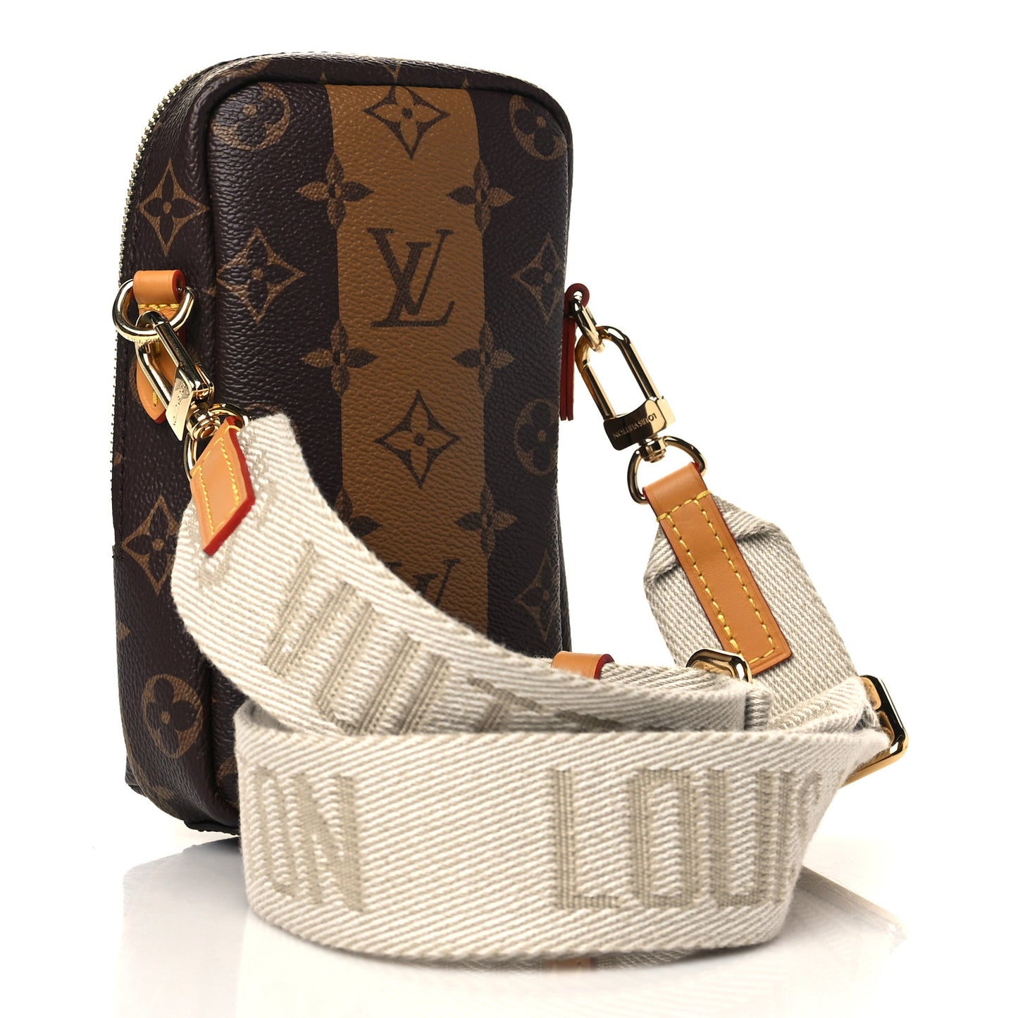 X NIGO Reverse Monogram Flat Double Phone Pouch
