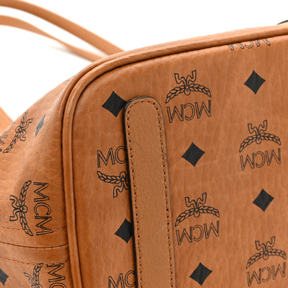 MCM Visetos Medium Liz Reversible Shopper Tote Cognac 19 of 22