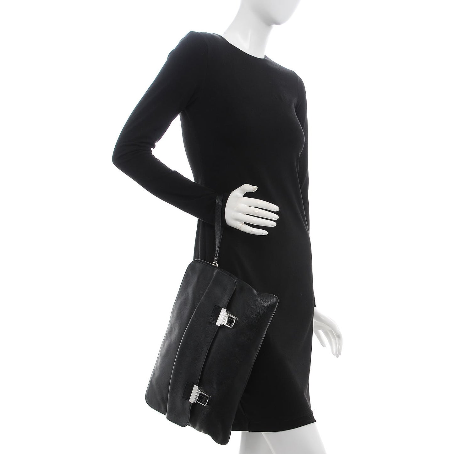 Calfskin Document Holder Black